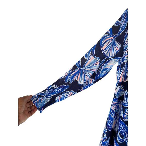 Lilly Pulitzer Twilight Blue Black Resort Scale Up Brynle Mini Dress Size XS - Picture 6 of 12